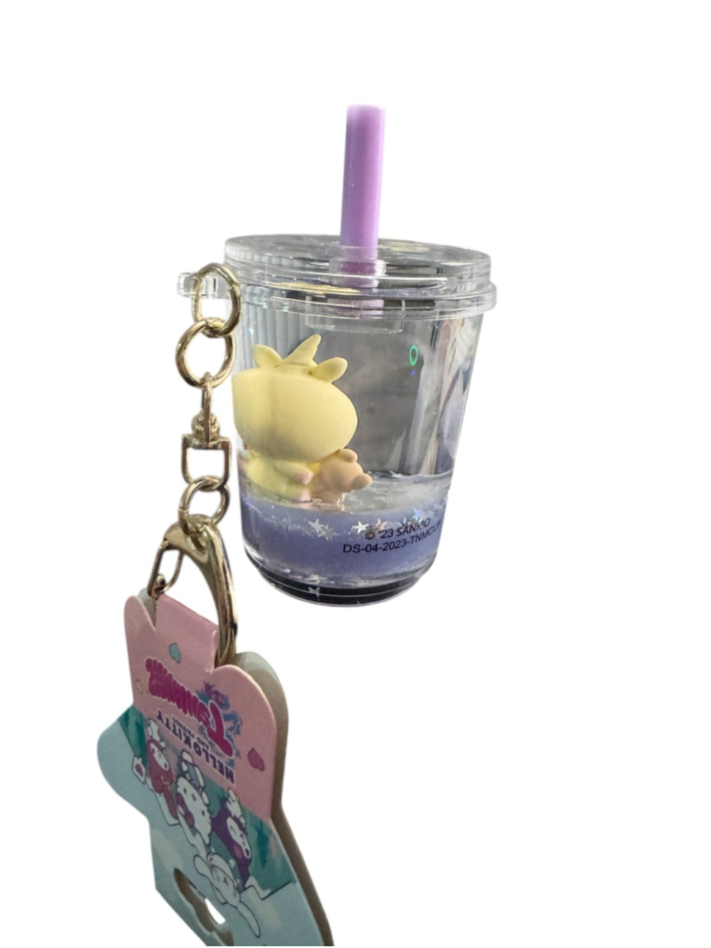New Hello Kitty Boba Tea Keychain Floating Water, Drink Cup - Picture 3 of 7